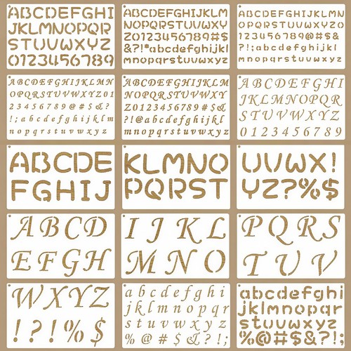 Pack letter stencils - pack, for
