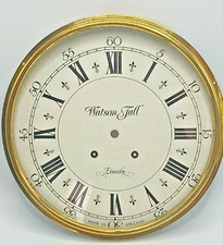 WALL CLOCK SPARE PARTS FOR WATSON FALL (LINCOLN) FACE. GLASS. BRASS SURROUND.