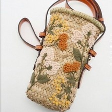 ZARA Raffia mini crossbody bag