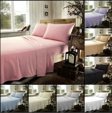 100% Brushed Cotton Thermal Flannelette Fitted Or Flat Bed Sheets Or Pillowcase