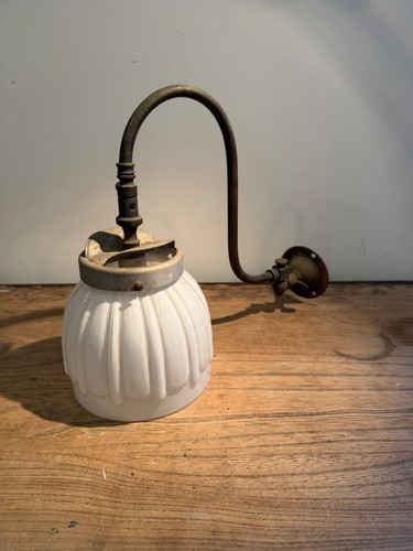 Victorian brass gas wall light - brass,