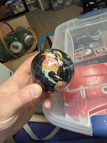 Gemstone globe paperweight - gemstone,
