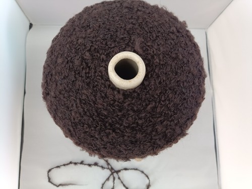 Chocolate brown boucle wool - chocolate,