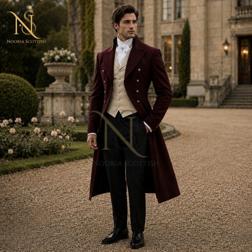 Men burgundy victorian - men's,