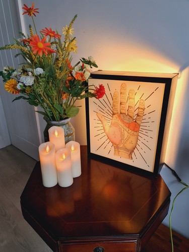 Retro vintage palmistry light - vintage,
