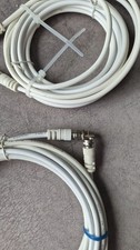 Sky ,Virgin Cables Extension Twin Coax F plugs Q Satellite coaxial  5m x2