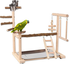 Bird play stand wooden - -,