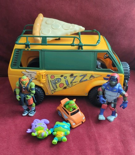 Tmnt pizza truck van - truck, figures