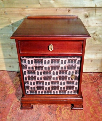 Vintage solid mahogany bedside - solid,