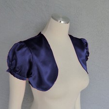 Satin Koti short sleeve Bolero Shrug Jacket Party Wear CasualWear Plus Size S109