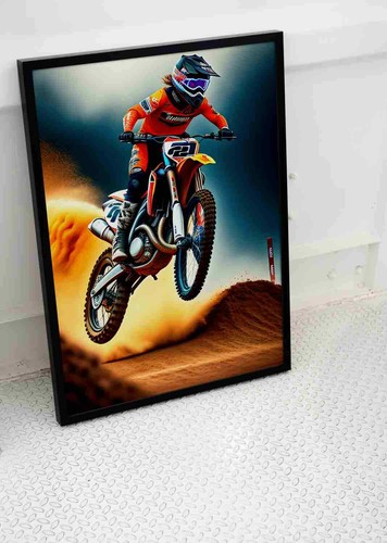 Motocross jump motorbike - motorbike, rider