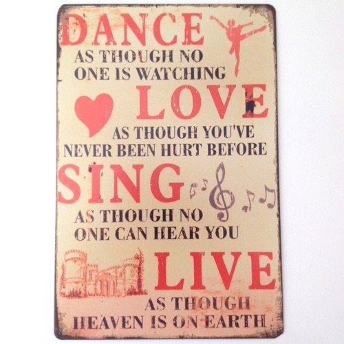 Retro metal wall sign - metal,