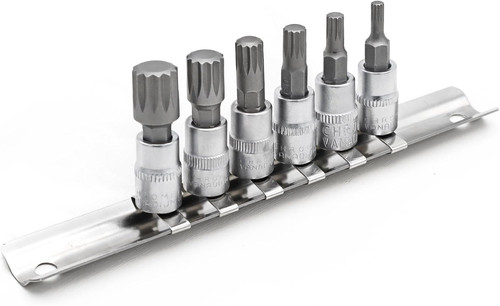 6pcs spline socket - set,, m4-m12