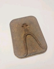 Vintage/Antique Miniature Freestanding Metal Picture - Baby in Stroller