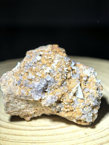 Garnet with fluorite - with, mineral