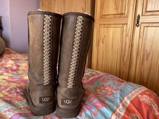 Ugg tall leather brown - leather,