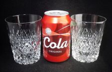 Pair of Edinburgh Crystal BRAEMAR Tumblers Glasses 4"h (signed)