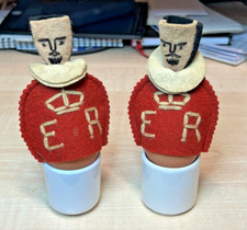 2 x vintage Felt handmade Egg cosy's / cosies Queen Elizabeth II coronation 1953