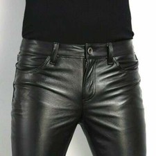 Men's Leather Party Pants Slim
