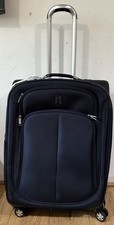 Large Navy Blue IT Luggage Suitcase 4 Wheels Telescopic Spinner 68 x 46 x 28cm. 