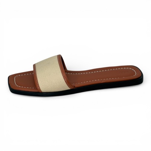 Canvas flat mule - m&s, womens