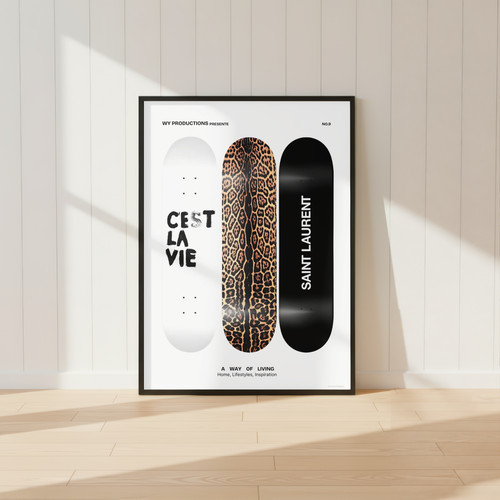 Luxury leopard skateboard wall - skateboard,