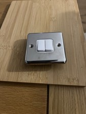 Legrand Polished Chrome 2 Gang 2 way Light Switch