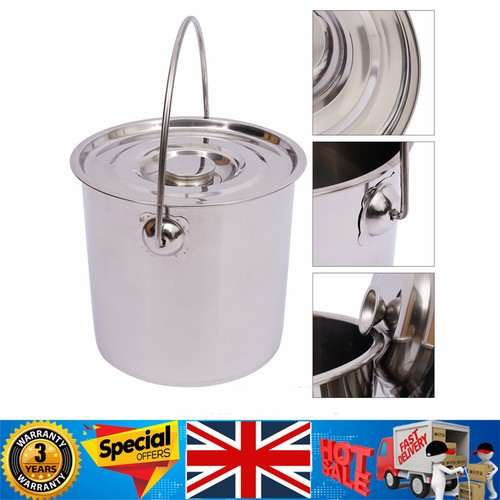 12l stainless steel bucket - steel,