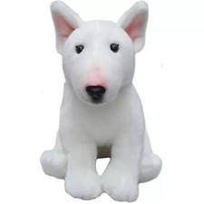White Bull Terrier Dog Plush