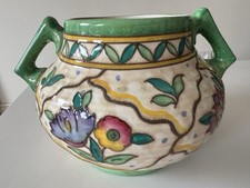 Charlotte Rhead Crown Ducal Two Handled Trellis Vase