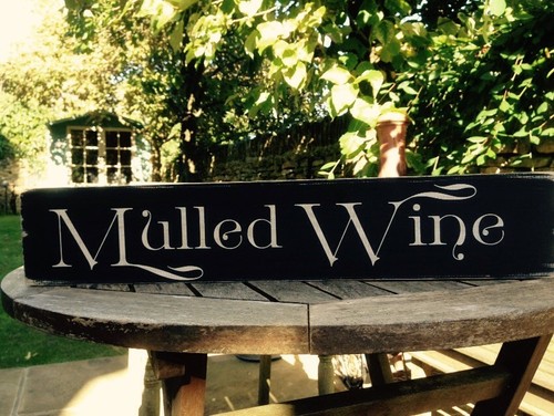 Mulled wine sign - wine, bar