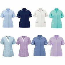 Nurses Healthcare Ladies Tunics Hospital Medical Dental Vet Careers Uniform Tops