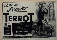 advertising paper scooter TERROT 125cc YEAR 1954 M 1433