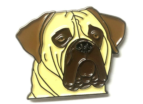 Bullmastiff dog fawn pin badge - fawn,