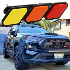 Tri-color Front Grille Emblem Badge Decor Red Fit For Tacoma Tundra 4Runner