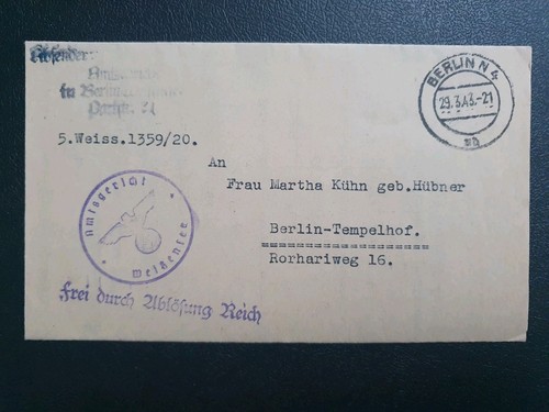 German ww2 wk2 letter - ww2, berlin