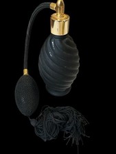 Sia Matte Black Glass Perfume Spray Bottle Screw Top Vintage 1990’s