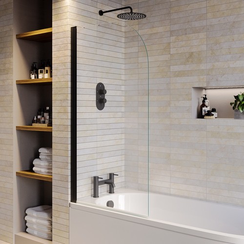 Black pivot shower - pivot, screen