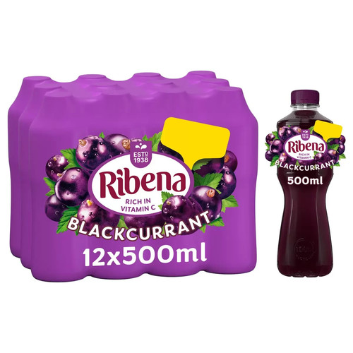 Ribena blackcurrant juice - ribena,