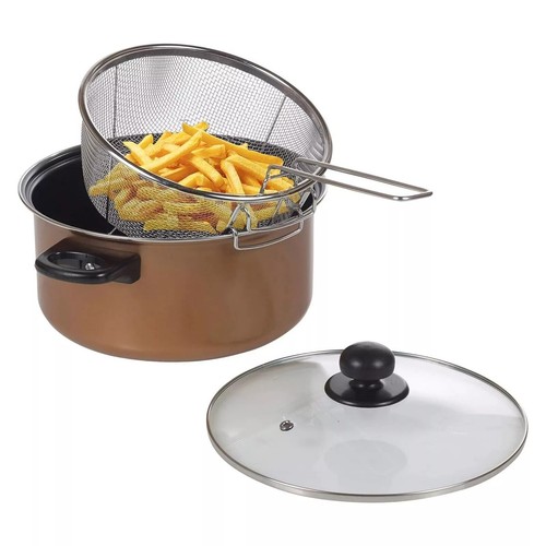 Large 24cm chip pan deep - deep, fat