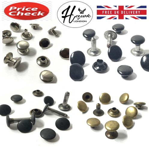 Single double cap - double, rivets