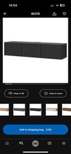 IKEA BESTÅ TV bench, Black, 180x40x38 cm, Already assembled, London