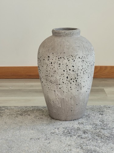 Large grey terracotta urn - urn, pot