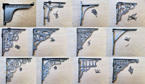 Pair cast iron antique - of,
