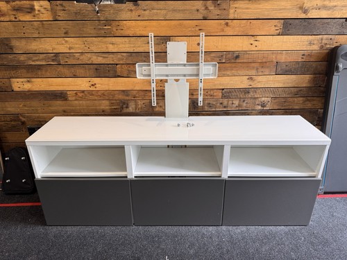 Ikea besta stand white - tv, white/grey