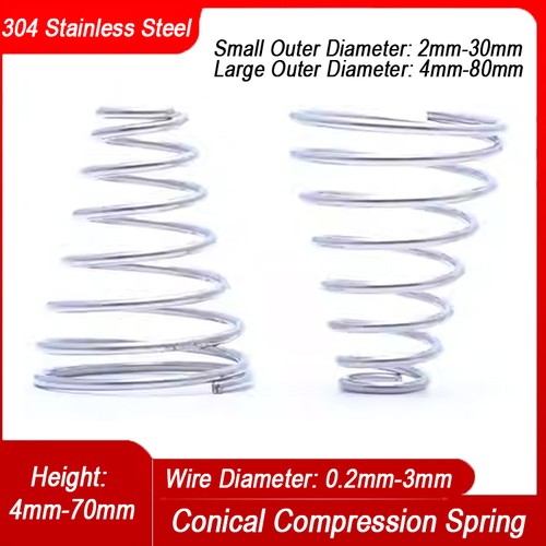 Taper pressure spring - taper, conical