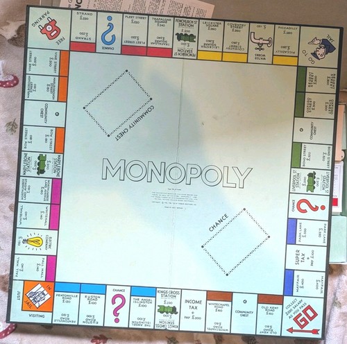 Vintage 1961 monopoly board - 1961,