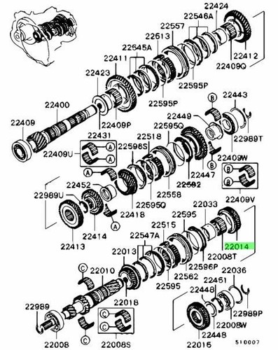 Gear input shaft - m/t, 4th