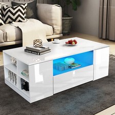 Wooden LED Coffee Table With