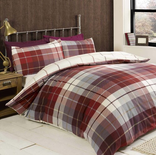 Classic tartan duvet set red - classic,